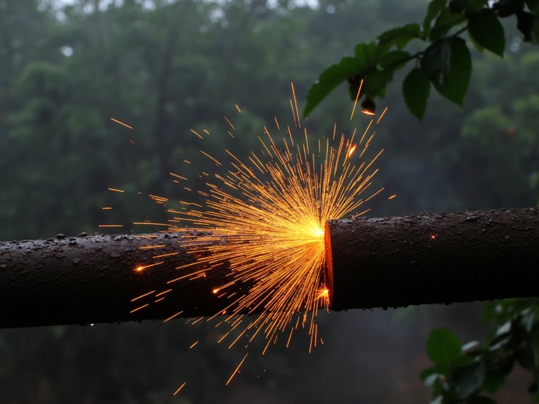 strike ferro rod downward